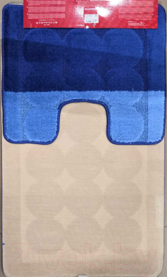 Набор ковриков для ванной и туалета Maximus Edremit 2582 50x80/40x50 (темно-синий)