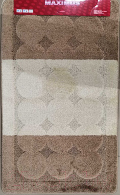 Набор ковриков для ванной и туалета Maximus Edremit 2546 (60x100/50x60, светло-коричневый)