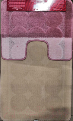 Набор ковриков для ванной и туалета Maximus Edremit 2580 60x100/50x60 (пыльная роза)
