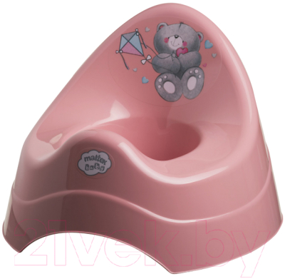 Детский горшок Maltex Мишка / 2077 (темно-розовый)