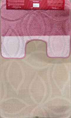 Набор ковриков для ванной и туалета Maximus Erdek 2580 (50x80/40x50, пыльная роза)