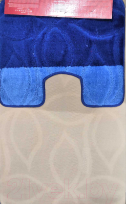 Набор ковриков для ванной и туалета Maximus Erdek 2582 (50x80/40x50, темно-синий)