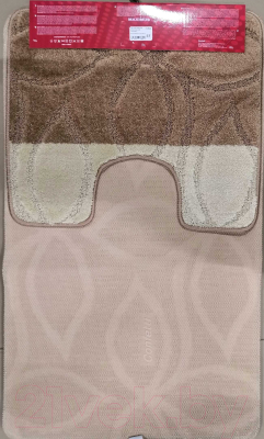 Набор ковриков для ванной и туалета Maximus Erdek 2546 (60x100/50x60, светло-коричневый)