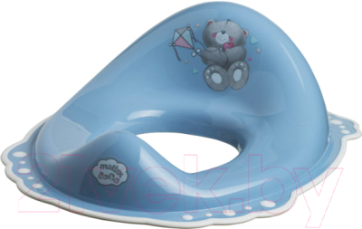 Детская накладка на унитаз Maltex Мишка / 4088 (темно-голубой/белый)