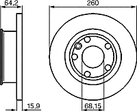 Тормозной диск Bosch 0986478547 - 