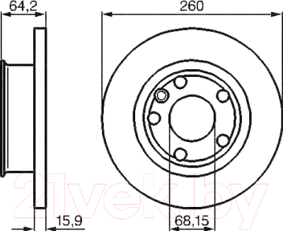 Тормозной диск Bosch 0986478547