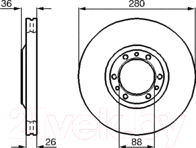 Тормозной диск Bosch 0986478854