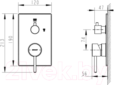 Смеситель Bravat ARC P69193C-2-ENG