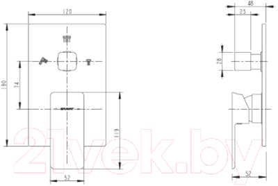 Смеситель Bravat Phillis P69195C-ENG