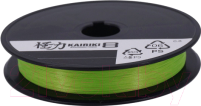 Изображение товара Леска плетеная Shimano Kairiki 8 PE 0.100мм / 59WPLA58R01 (150м, зеленый)
