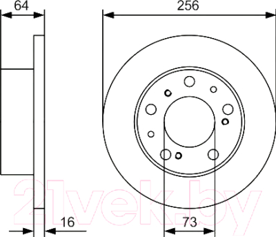 

Тормозной диск Bosch, 0986479A89