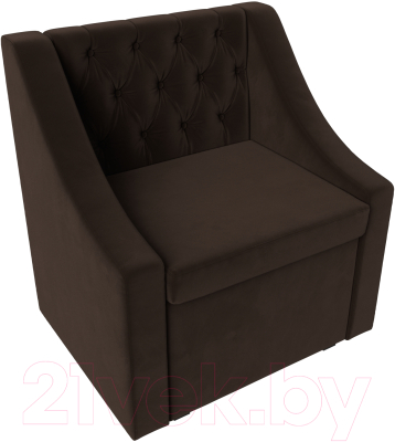 Кресло мягкое Mebelico Мерлин / 100464 (микровельвет, коричневый)