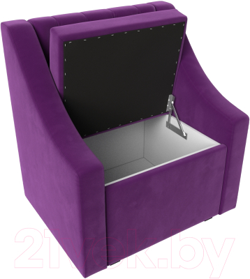 Кресло мягкое Mebelico Мерлин / 100465 (микровельвет, фиолетовый)