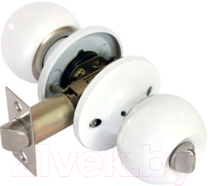 Ручка дверная Аллюр 5560 BK WW / 1197 (белый)