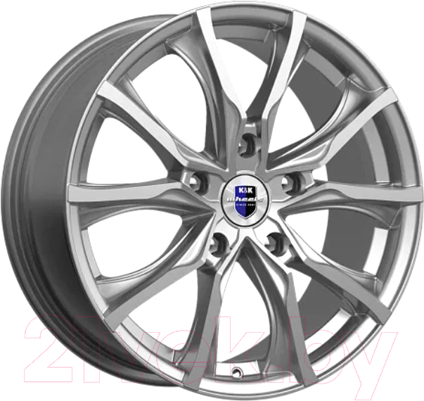 Литой диск K&K Твист (КС697) 17x7.5" 5x112мм DIA 66.6мм ET 37мм Дарк платинум