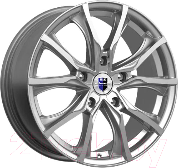 Литой диск K&K Твист (КС697) 17x7.5" 5x114.3мм DIA 67.1мм ET 50мм Дарк платинум