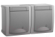 Розетка Panasonic Pacific WPTC48002GR-BY (двойная) - 