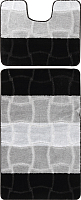 Набор ковриков для ванной и туалета Maximus Sariyer 2513 (50x80/40x50, черный) - 
