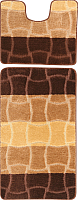 Набор ковриков для ванной и туалета Maximus Sariyer 2518 (50x80/40x50, коричневый) - 