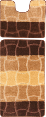 Набор ковриков для ванной и туалета Maximus Sariyer 2518 (50x80/40x50, коричневый)