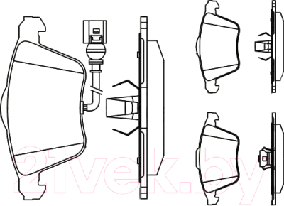 

Тормозные колодки Bosch, 0986495261