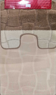 Набор ковриков для ванной и туалета Maximus Sariyer 2546 (50x80/40x50, светло-коричневый)