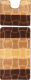 Набор ковриков для ванной и туалета Maximus Sariyer 2518 (60x100/50x60, коричневый) - 