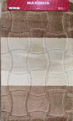 Набор ковриков для ванной и туалета Maximus Sariyer 2546 (60x100/50x60, светло-коричневый)