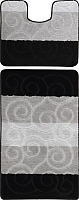 Набор ковриков для ванной и туалета Maximus Sile 2513 (50x80/40x50, черный) - 