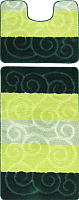Набор ковриков для ванной и туалета Maximus Sile 2536 (50x80/40x50, зеленый) - 