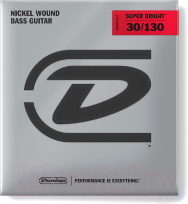 Изображение товара Струны для бас-гитары Dunlop Manufacturing DBSBN30130 BASS-NKL SB MD 30-130