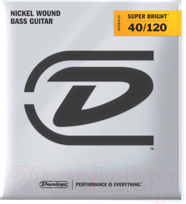 

Струны для бас-гитары Dunlop Manufacturing, DBSBN40120 Super Bright Nickel 40-120