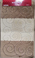 Набор ковриков для ванной и туалета Maximus Sile 2546 (50x80/40x50, светло-коричневый) - 