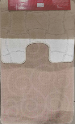 Набор ковриков для ванной и туалета Maximus Sile 2546 (50x80/40x50, светло-коричневый)