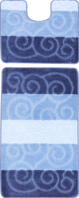 Набор ковриков для ванной и туалета Maximus Sile 2582 (50x80/40x50, темно-синий)