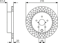 Тормозной диск Bosch 0986479V05