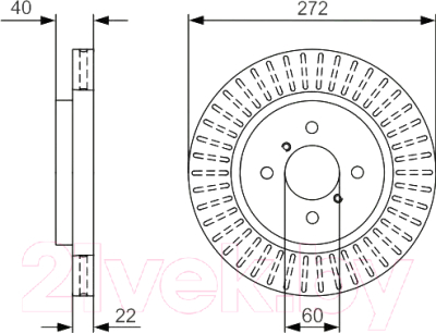 

Тормозной диск Bosch, 0986479V08