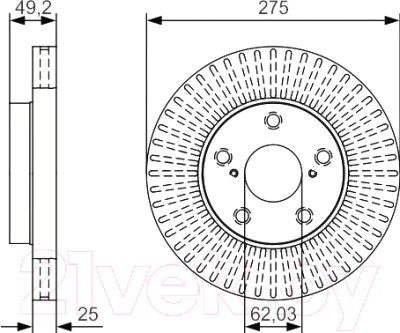

Тормозной диск Bosch, 0986479U19