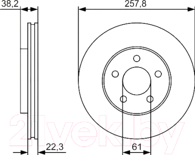 

Тормозной диск Bosch, 0986479R56