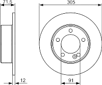 Тормозной диск Bosch 0986479714