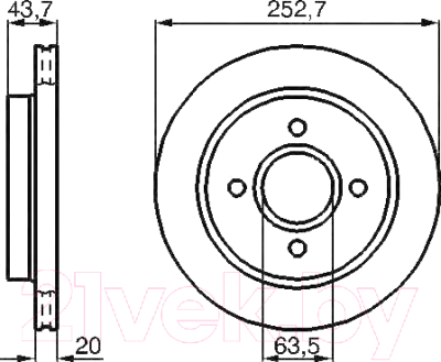 Тормозной диск Bosch 0986478605