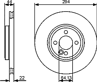 Тормозной диск Bosch 0986479438 - 