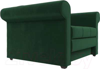 Кресло-кровать Лига Диванов Берли / 101277 (велюр, зеленый)
