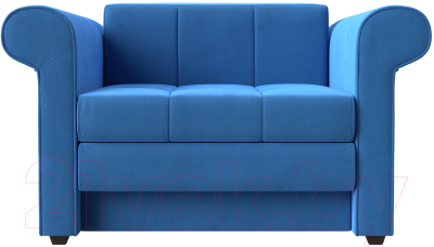 Кресло-кровать Лига Диванов Берли / 101280 (велюр, синий)