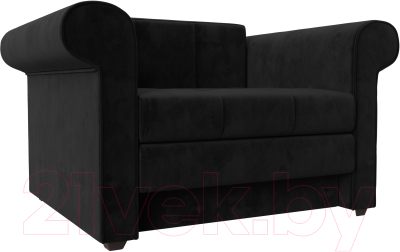 Кресло-кровать Лига Диванов Берли / 101281 (велюр, черный)