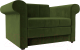 Кресло-кровать Лига Диванов Берли / 101283 (вельвет, зеленый) - 