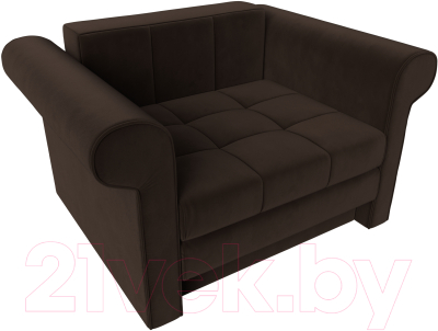 Кресло-кровать Лига Диванов Берли / 101284 (вельвет, коричневый)