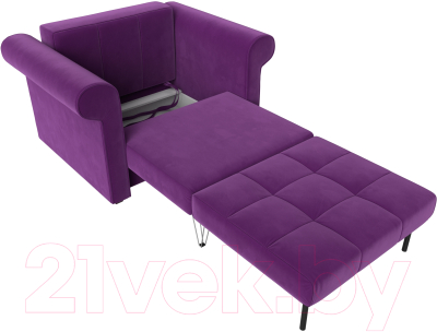 Кресло-кровать Лига Диванов Берли / 101285 (вельвет, фиолетовый)