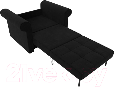 Кресло-кровать Лига Диванов Берли / 101286 (вельвет, черный)