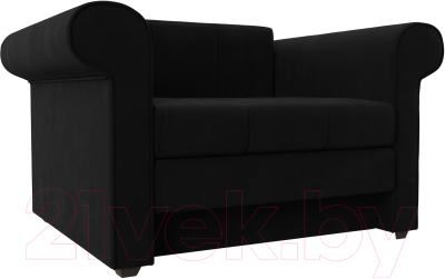 Кресло-кровать Лига Диванов Берли / 101286 (вельвет, черный)